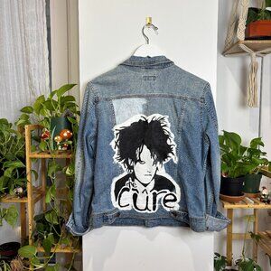 The Cure Hand Painted Blue‎ Jean Jacket